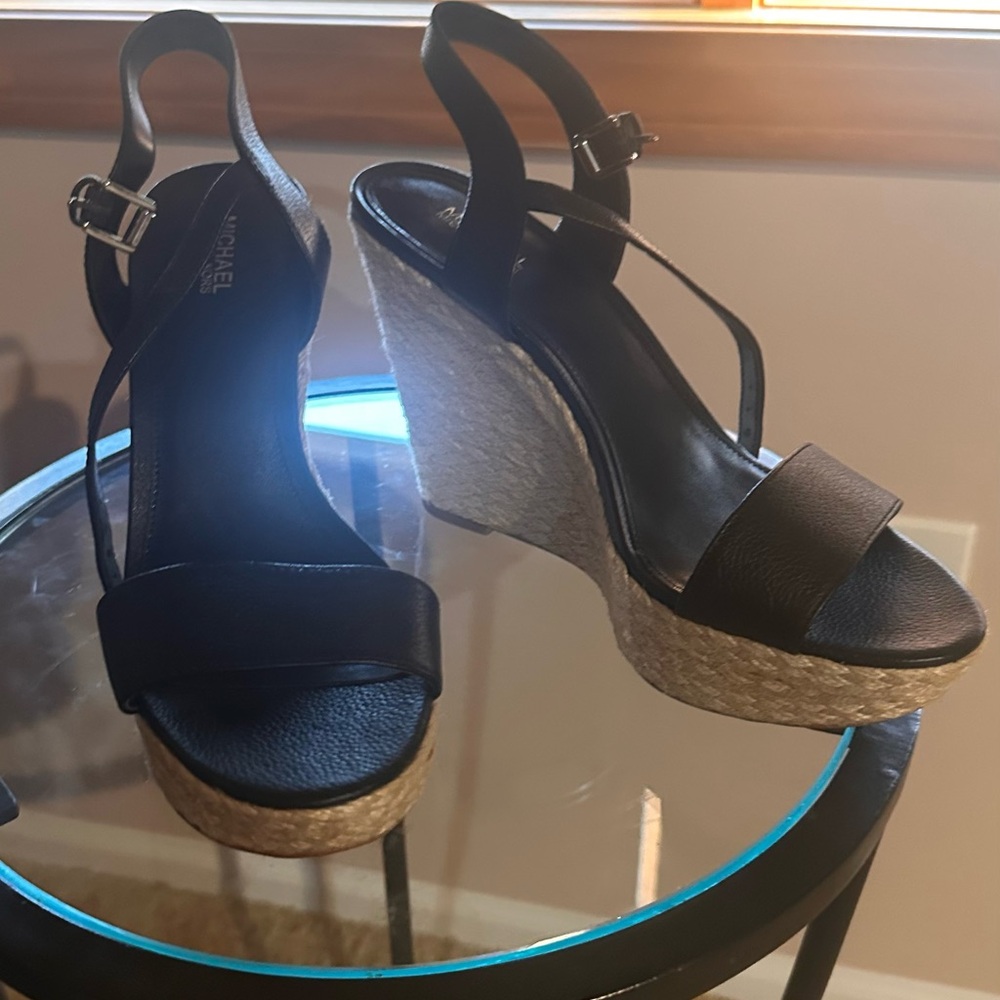 Michael Kors Black Wedge Heels